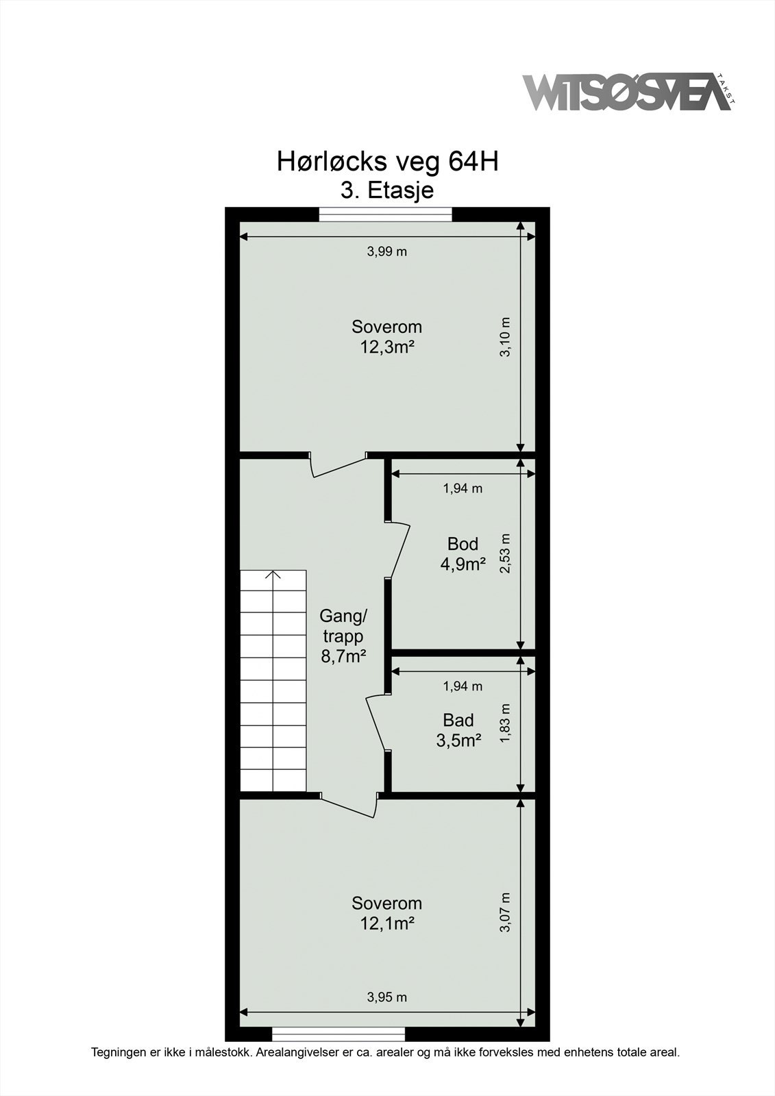 Planskisse 3. etasje. Galleribilde