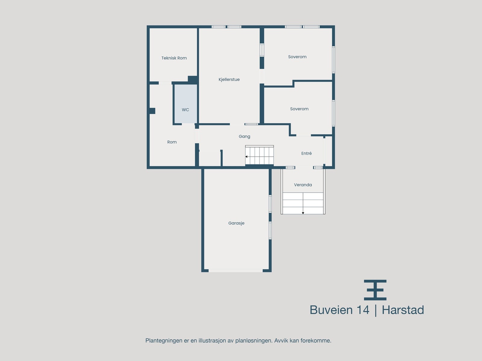 Plantegning kjeller Galleribilde