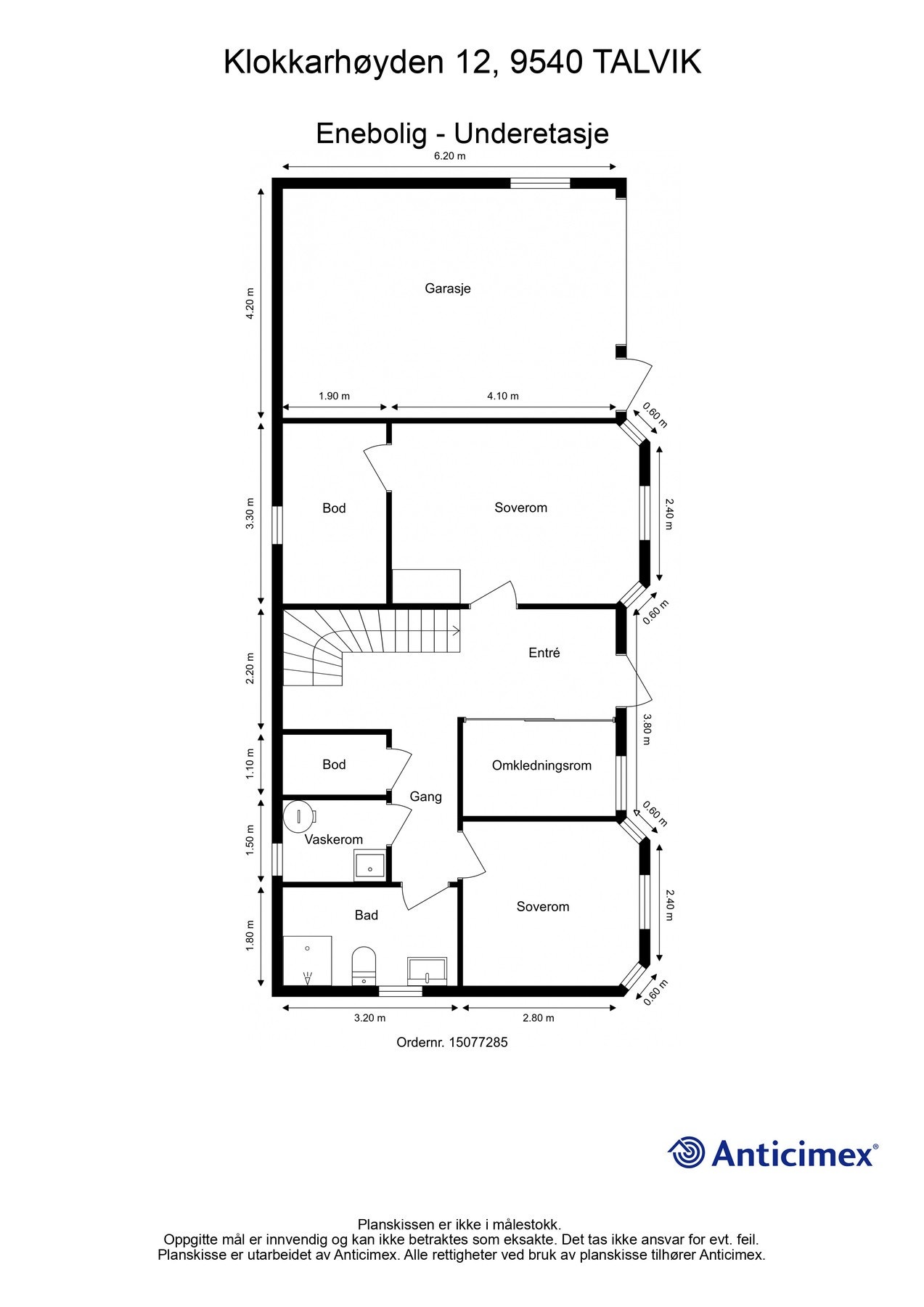 Plantegning underetasje. Galleribilde