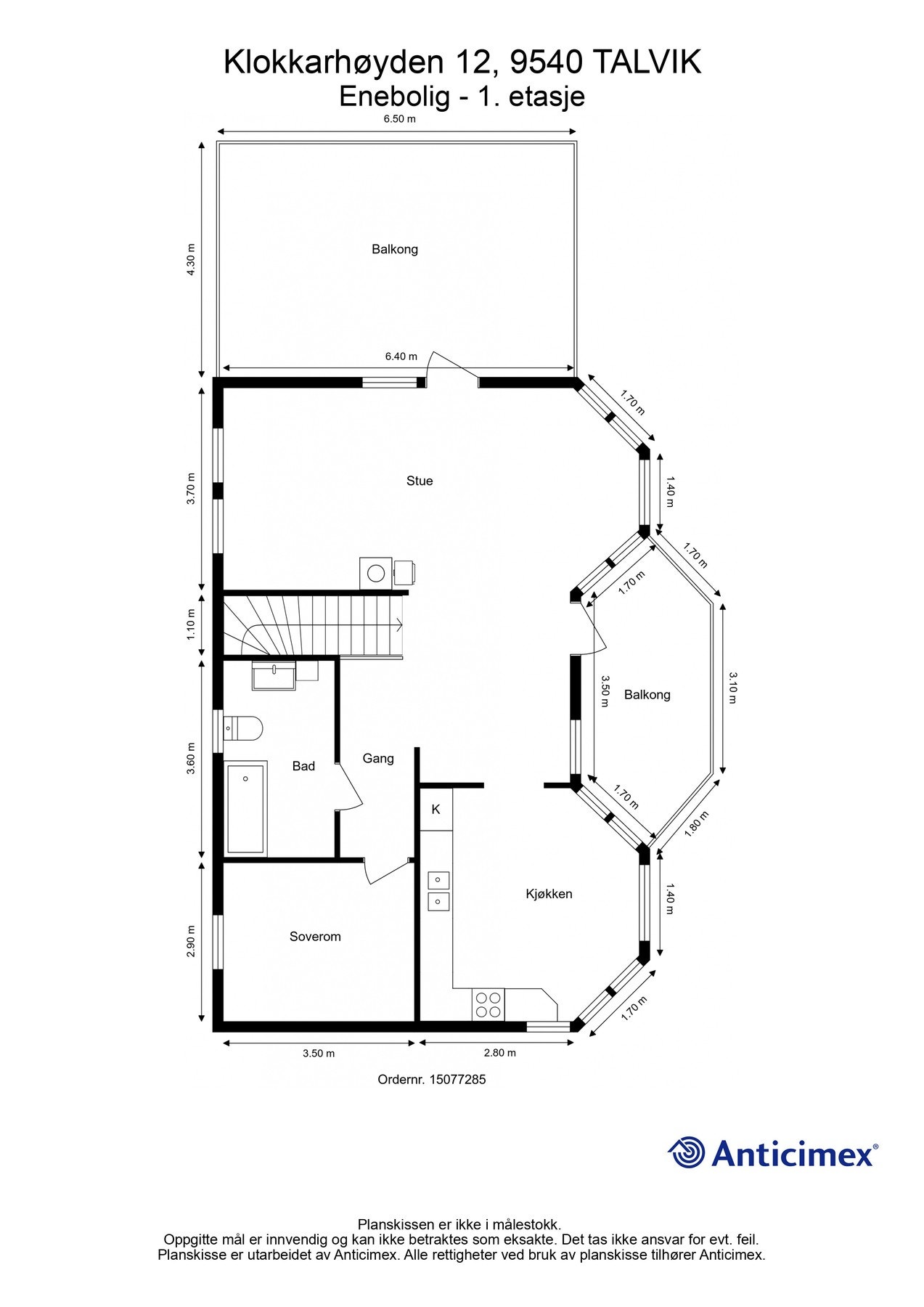 Plantegning 1. etasje. Galleribilde