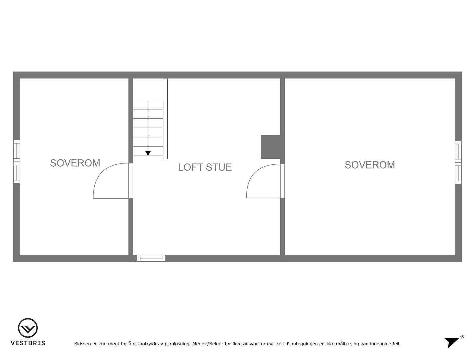 Plantegning 2 etasje. Galleribilde