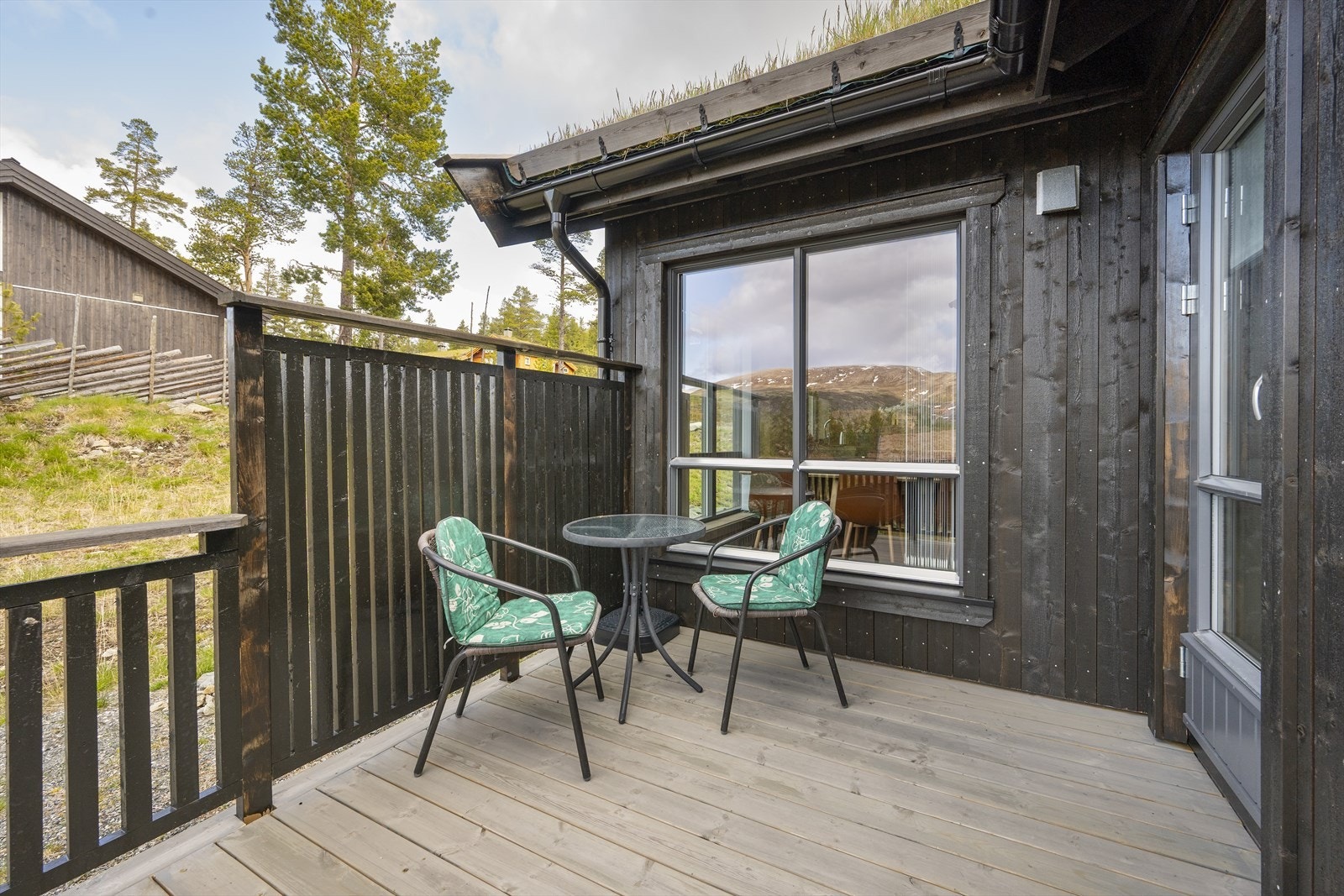 Terrasen kan møbleres i flere soner. Galleribilde