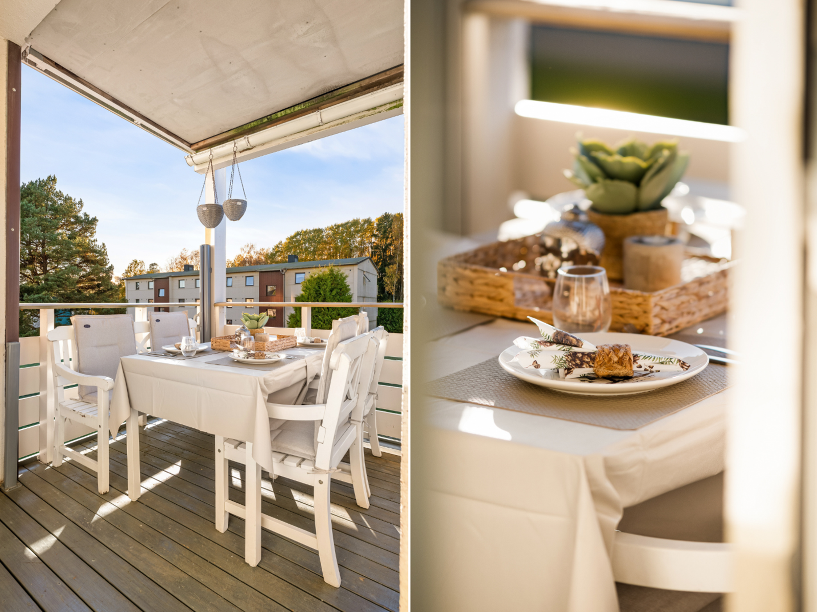 God plass til utemøbler, planter og hyggelige måltider i det fri Galleribilde