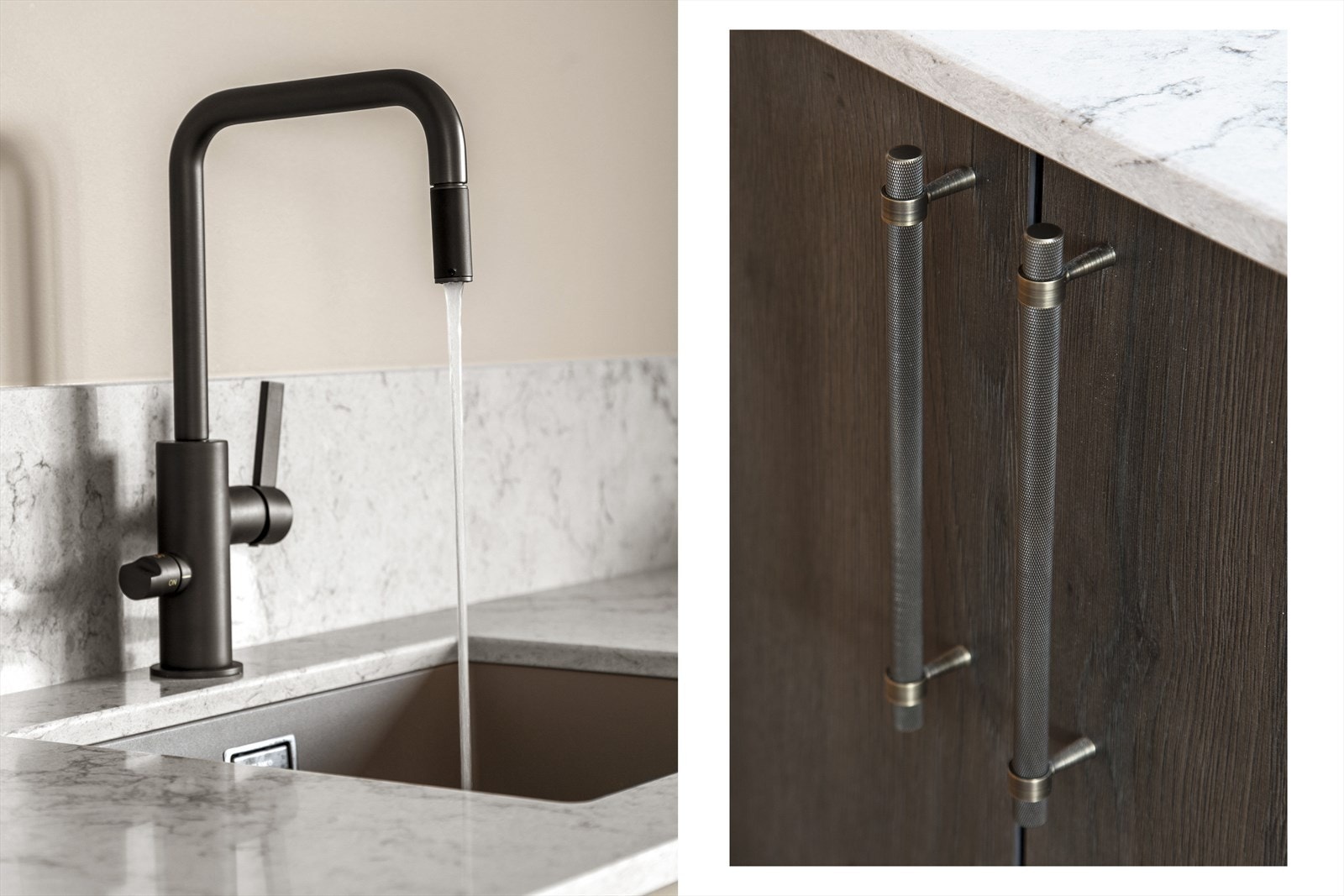 Det er dørhåndtak fra Lovehandles i hele leiligheten, en ekslusiv detalj som løfter inntrykket av leiligheten og setter "prikken over i´en". Galleribilde