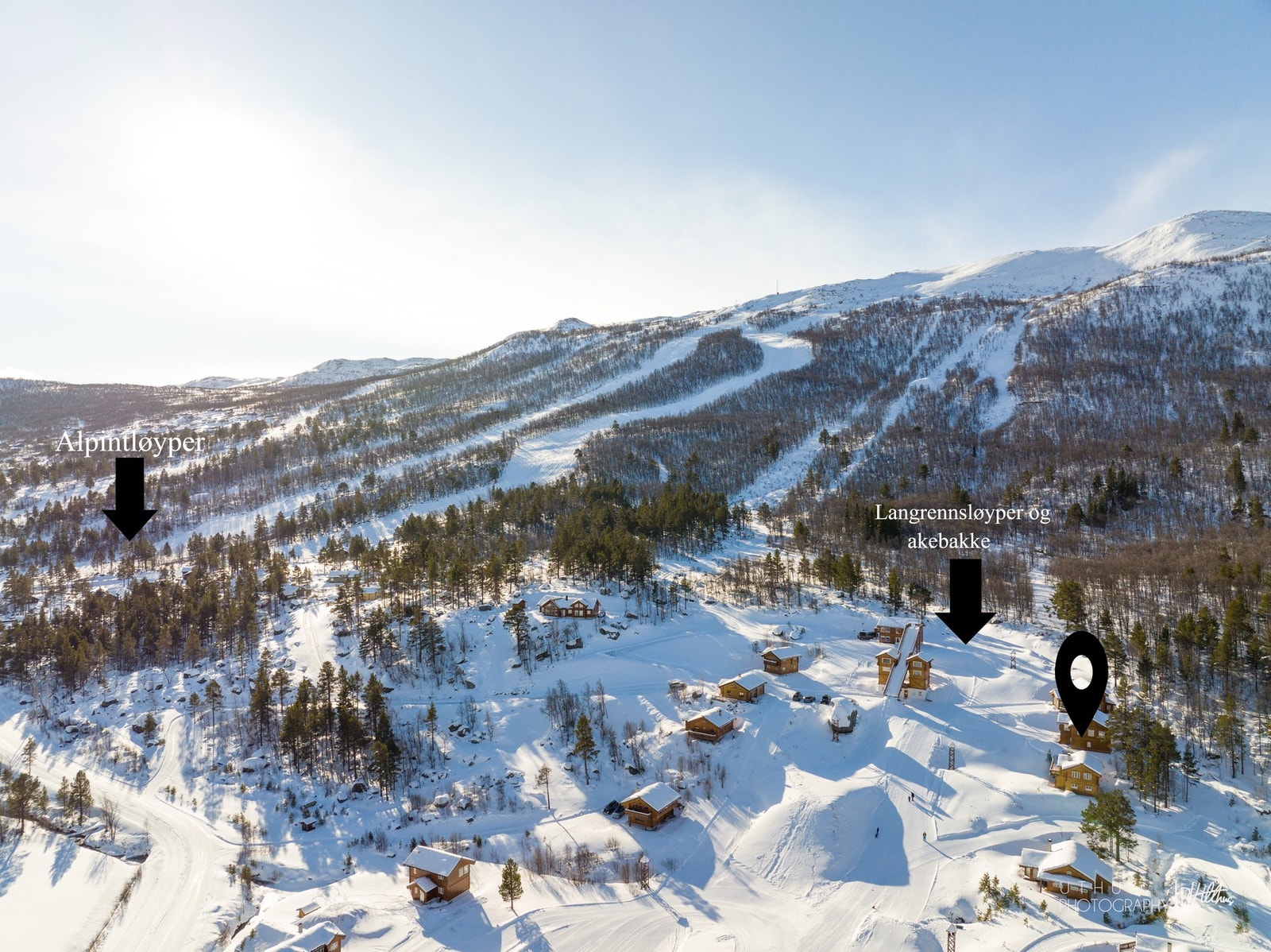 Flott beliggende i Sudndalen. Her har man både alpint og langrenn like ved Galleribilde