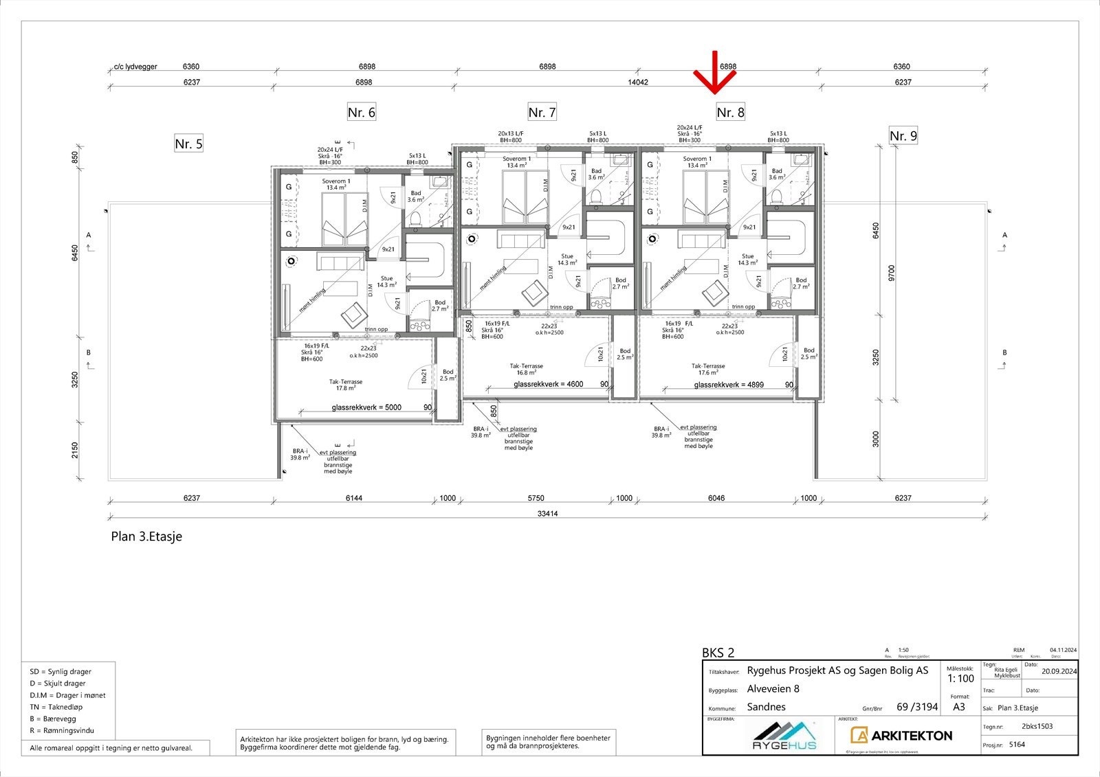 Plan 3. etasje Galleribilde