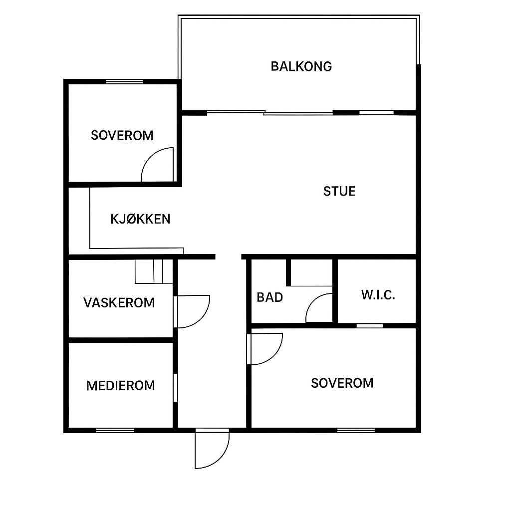 Plantegning av leiligheten. Galleribilde