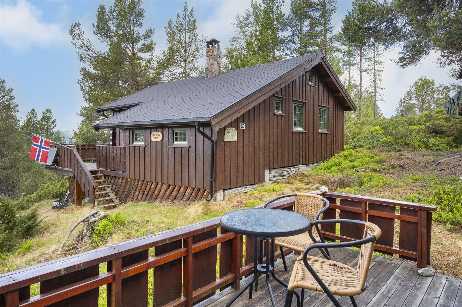 Uteområde ved uthuset/annekset. Galleribilde