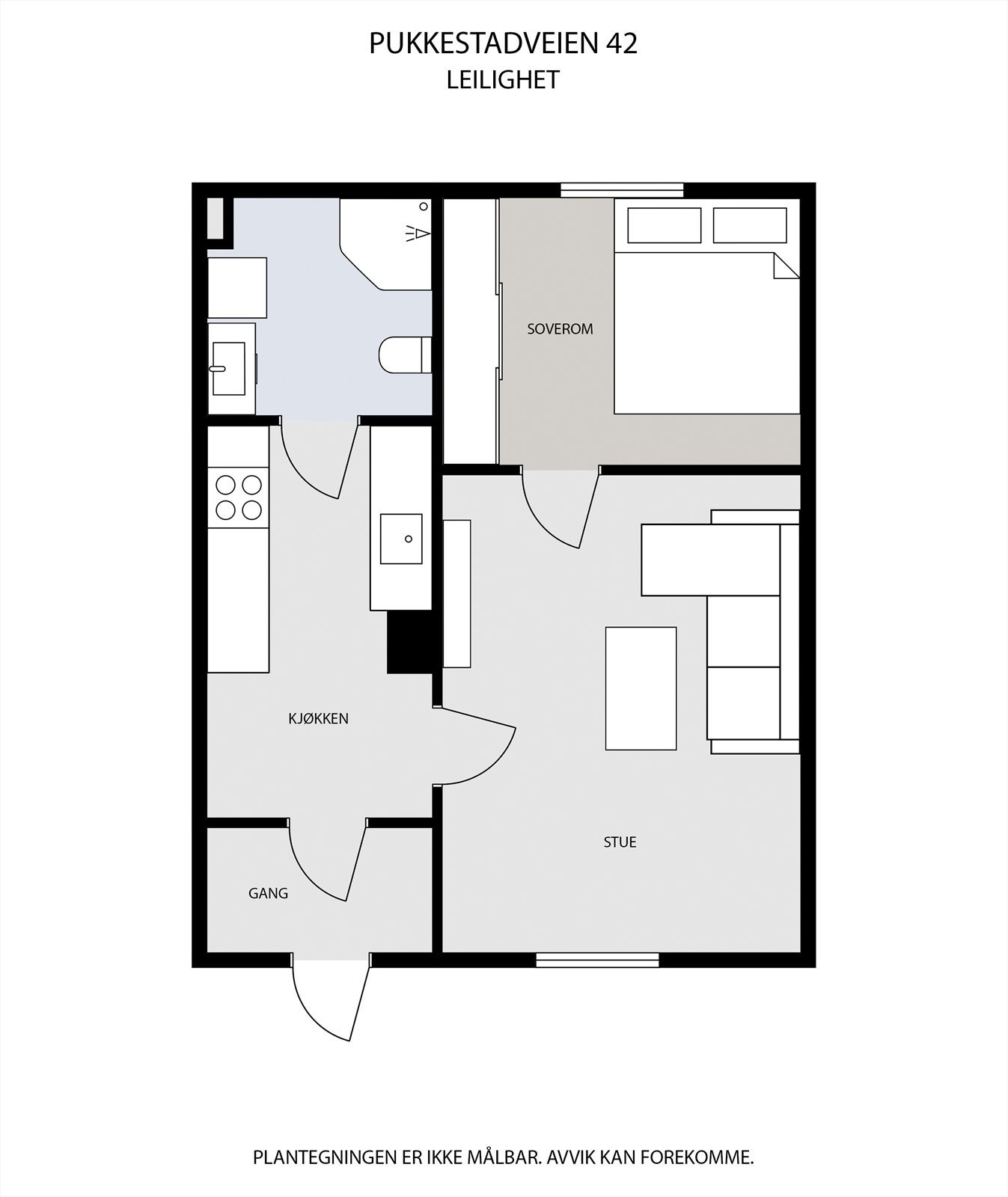 Plantegning LEILIGHET Galleribilde