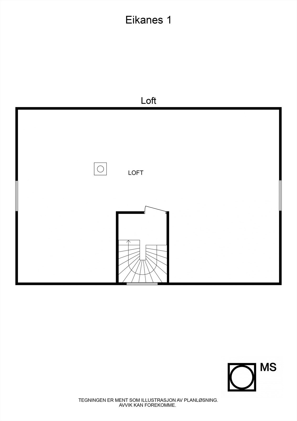 Plantegning loft Galleribilde