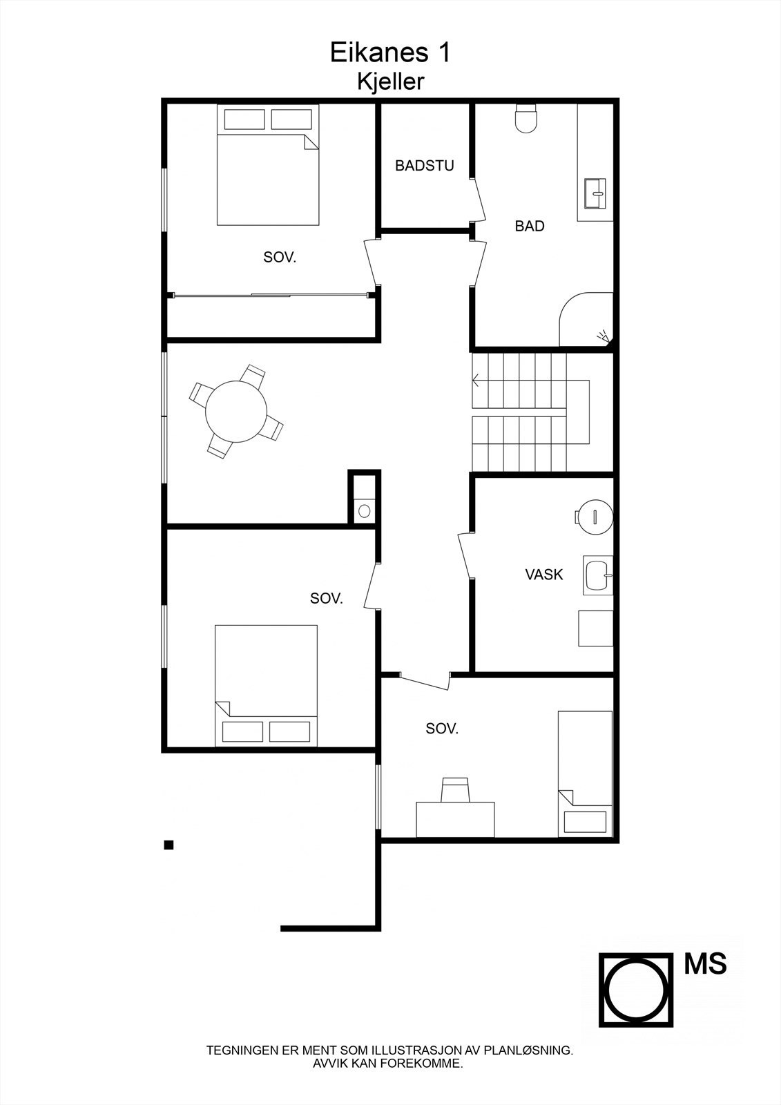 Plantegning kjeller Galleribilde