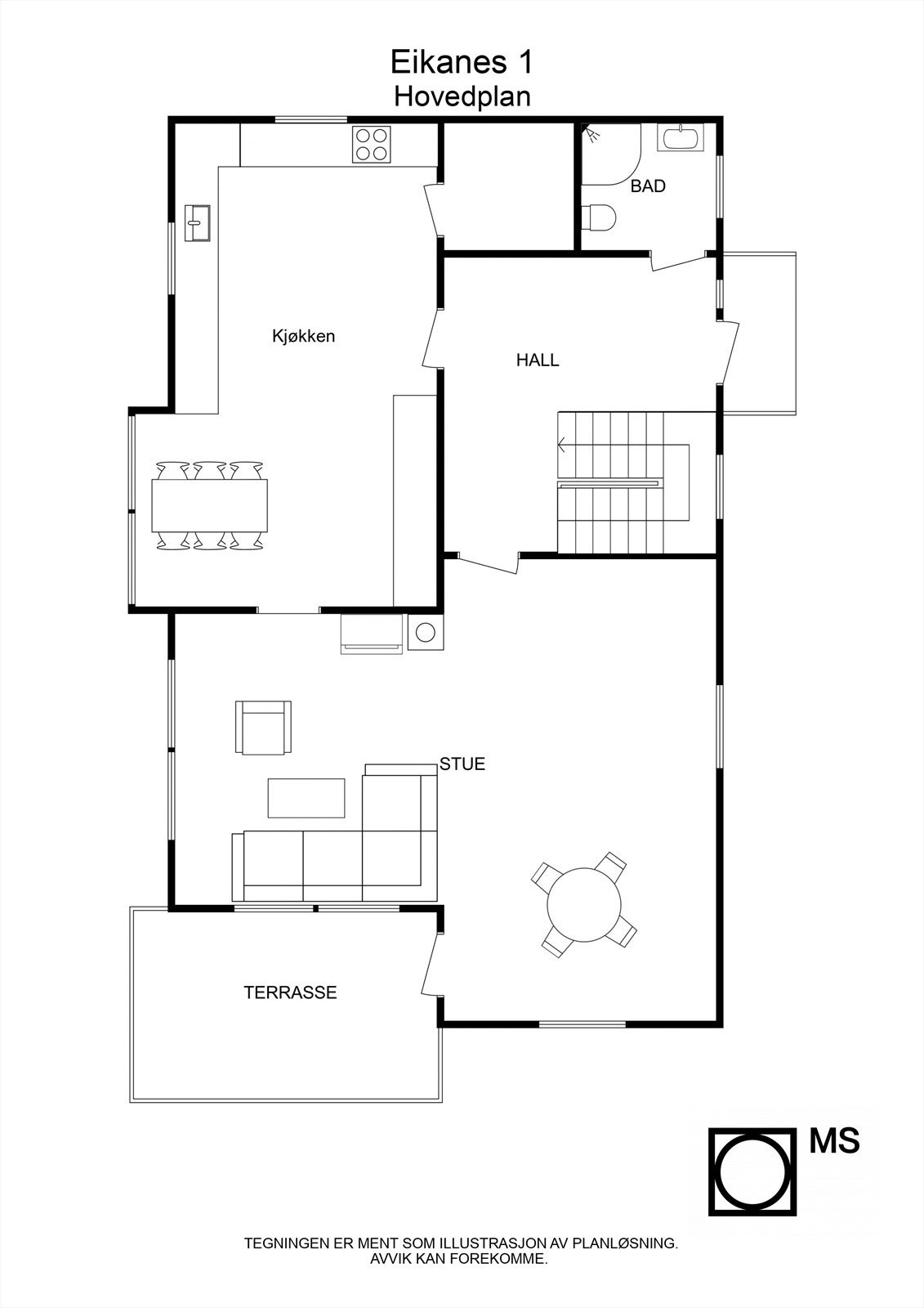 Plantegning hovedplan Galleribilde