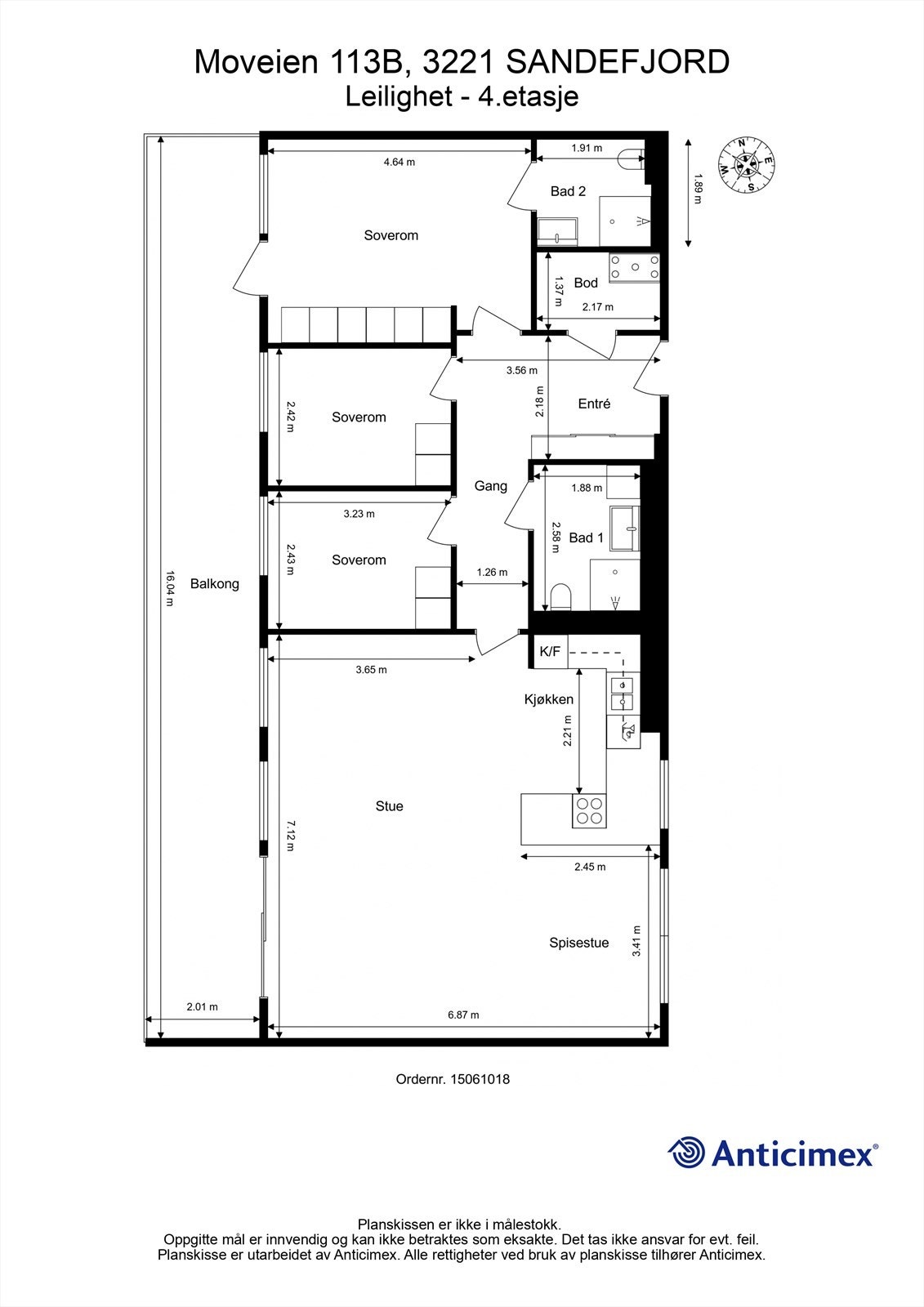 Plantegning - 4. etasje Galleribilde