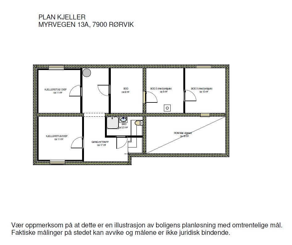 Plantegning kjeller Galleribilde