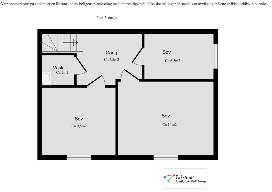 planskisse 2. etg Galleribilde