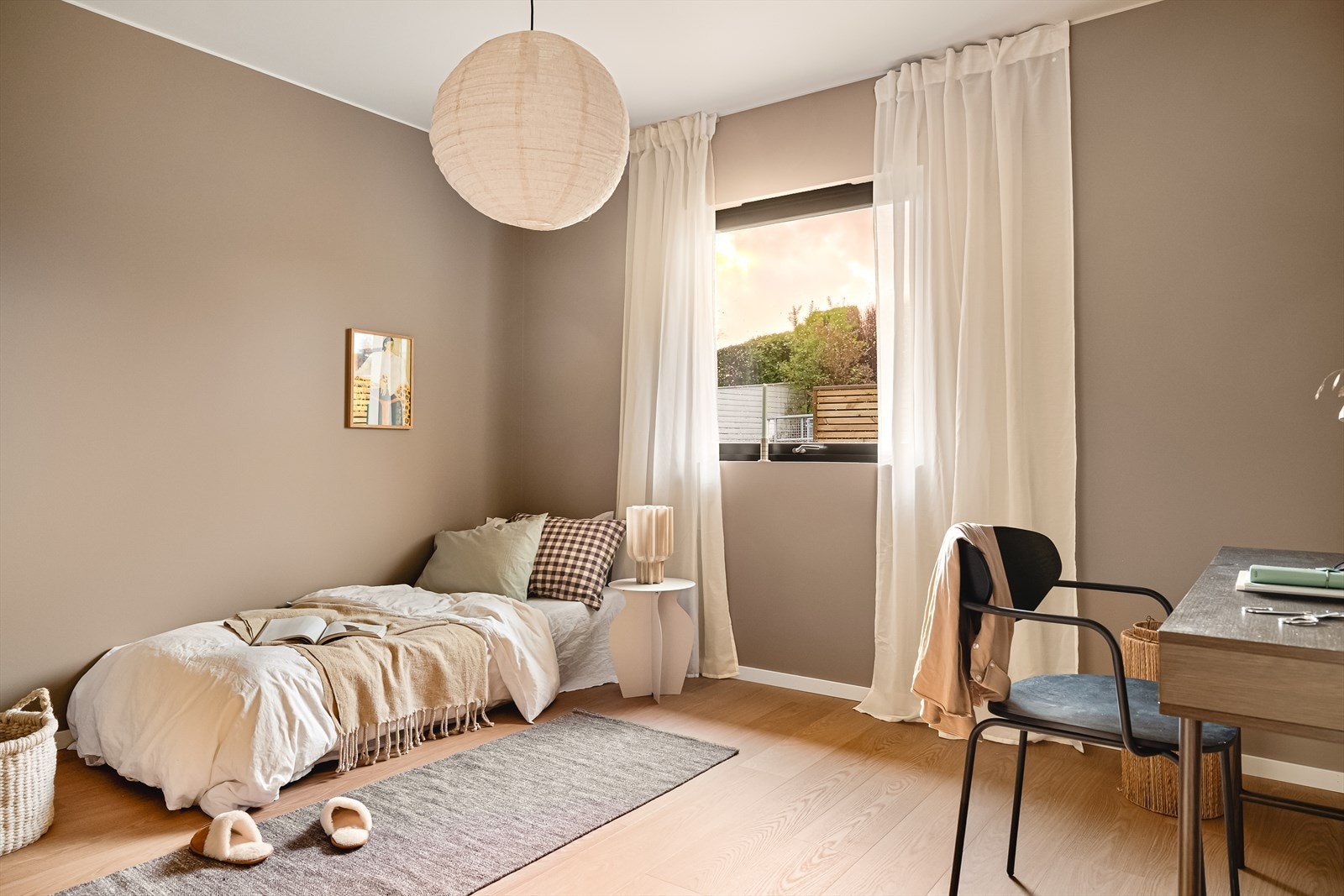 Soverommet måler 11,6 kvadratmeter. Galleribilde