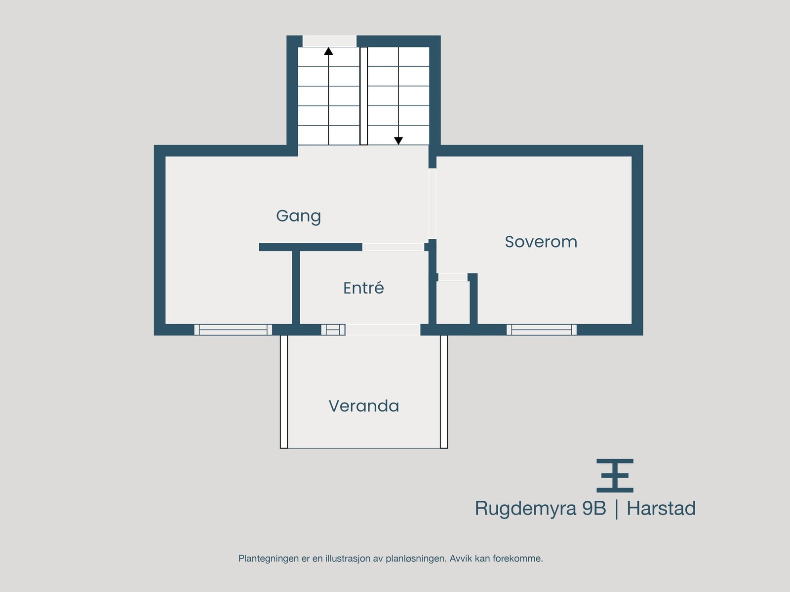 Plantegning halvplan mellom hovedetasje og underetasje Galleribilde