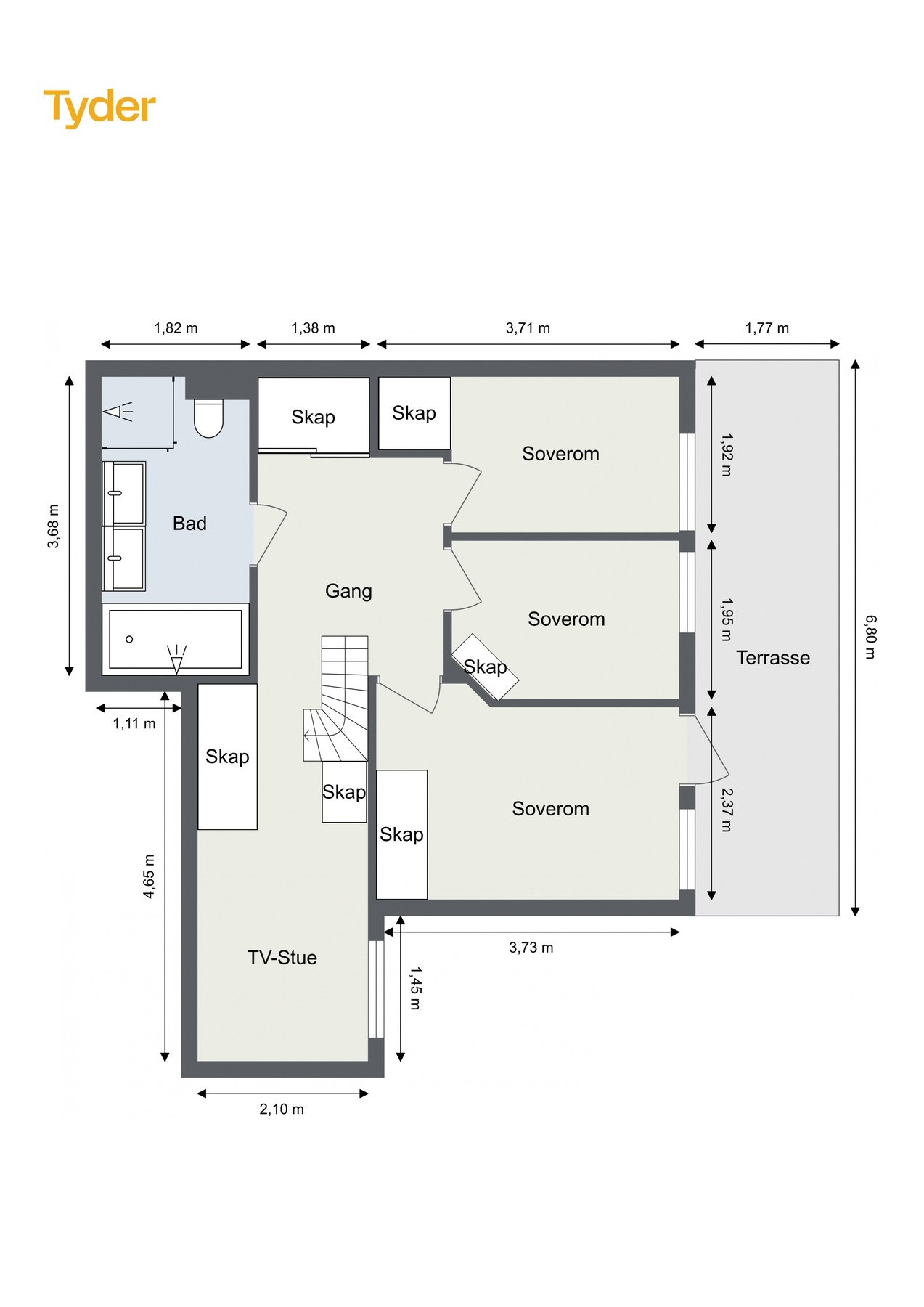 Plantegning underetasje Galleribilde