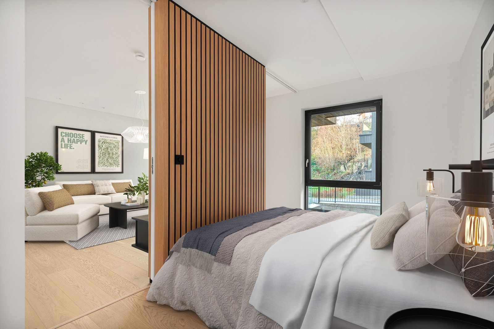 Her har du nærhet til barnehage/skoler i alle trinn, kjøpesenter (Amfi Vågsbygd), vakre turområder, fritidsaktiviteter og svært gode bussruter til resterende bydeler (Digitalt stylet) Galleribilde