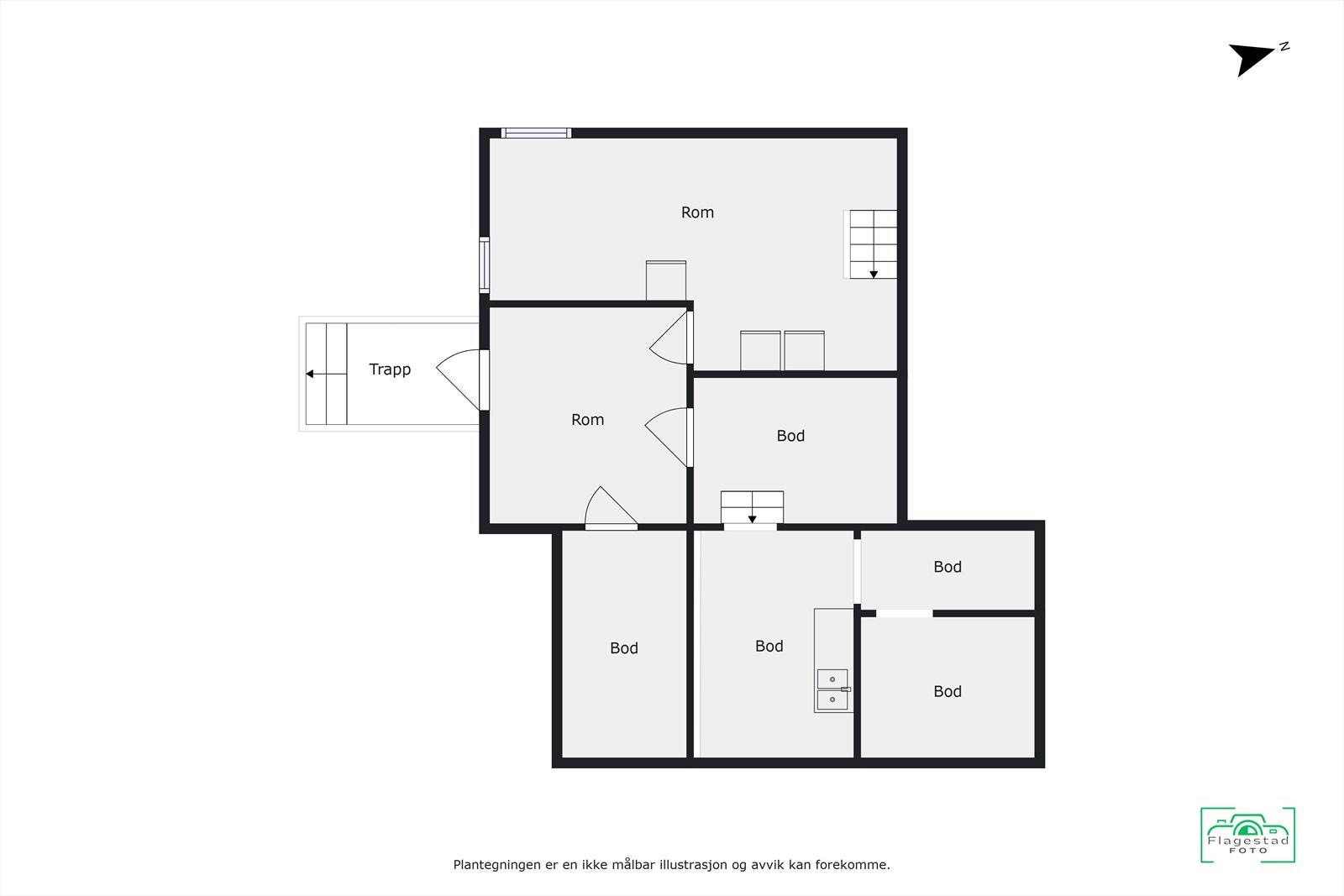 Plantegning - underetasje Galleribilde