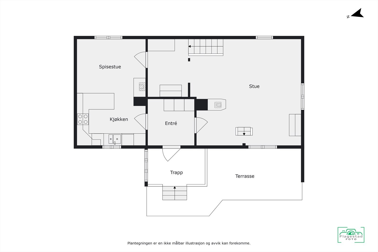 Plantegning 1. etasje Galleribilde