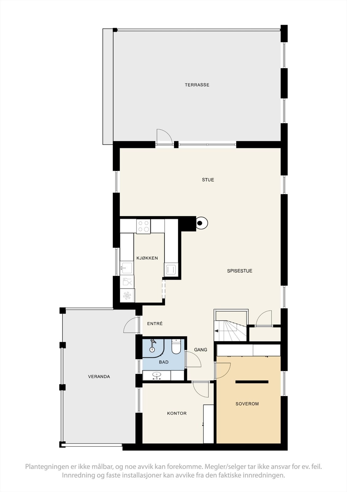 Plantegning 1. etasje Galleribilde