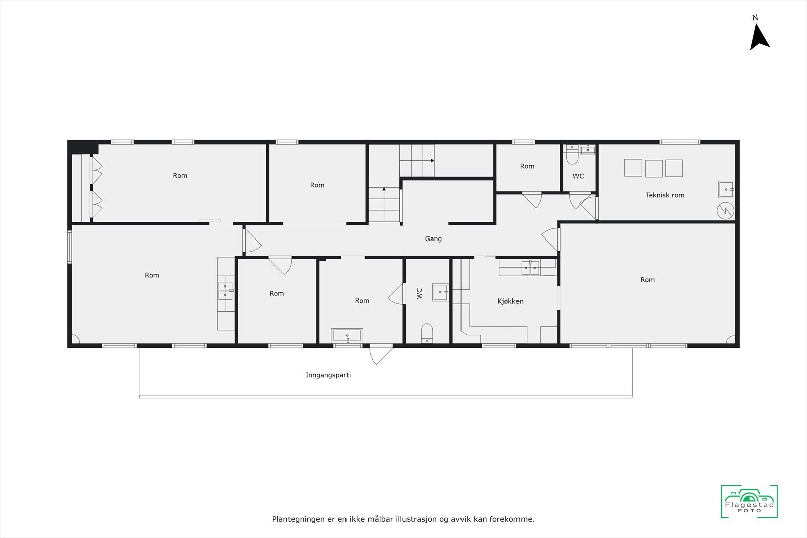 Plantegning underetasje Galleribilde