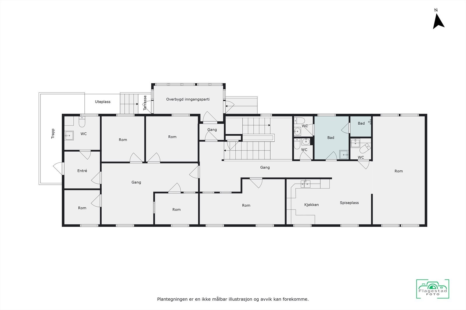 Plantegning hovedetasje Galleribilde