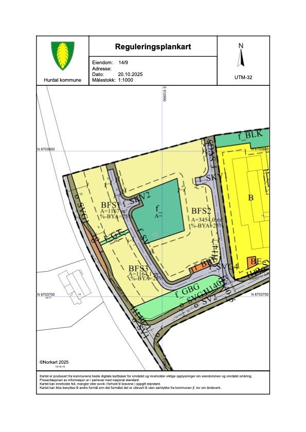 Reguleringsplankart. Galleribilde