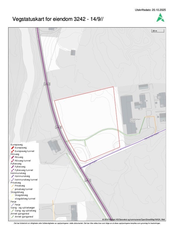 Vegstatuskart. Galleribilde