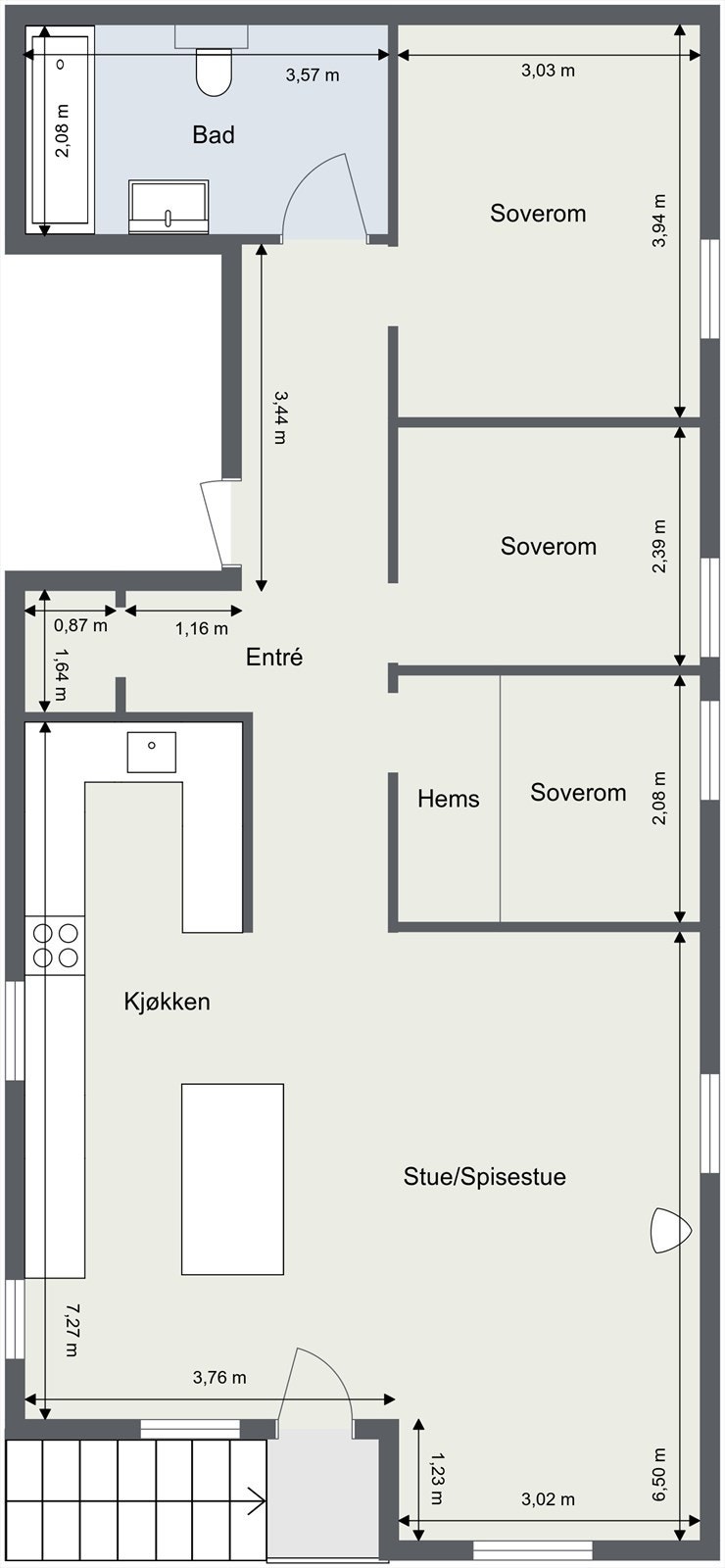 2.etasje Plantegning Galleribilde