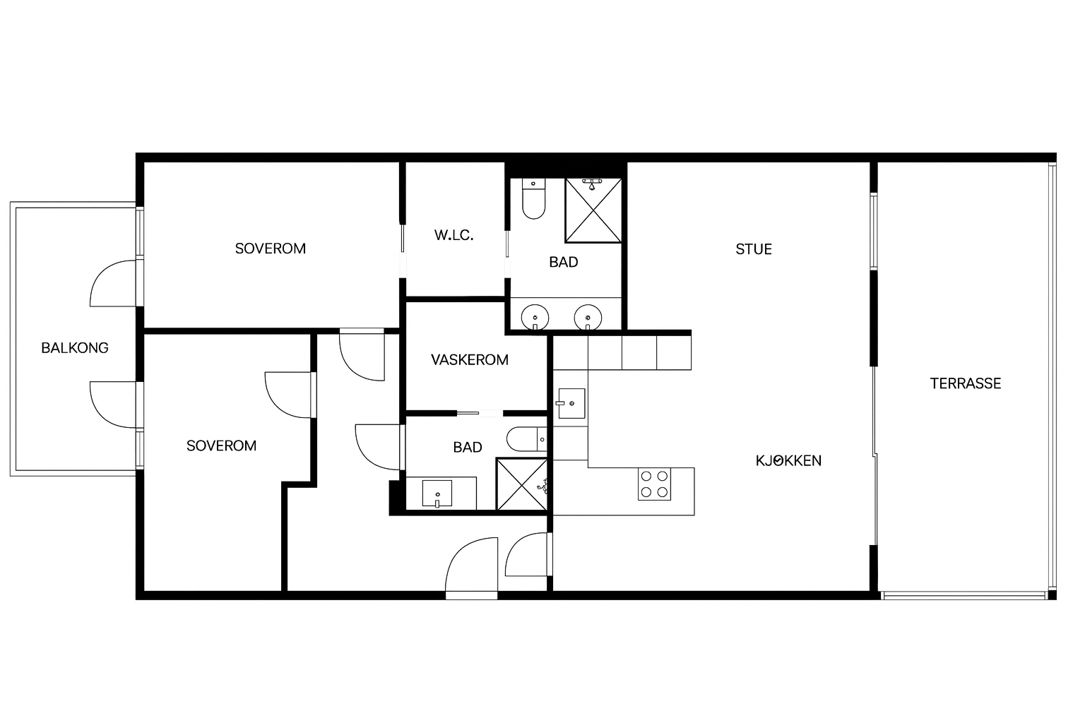 Plantegning av leiligheten. Galleribilde