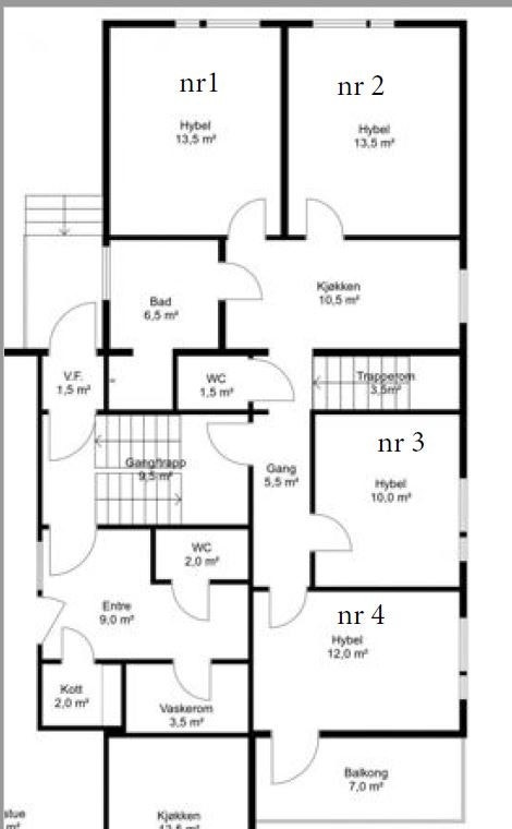 Hybler i 1. etasje Galleribilde