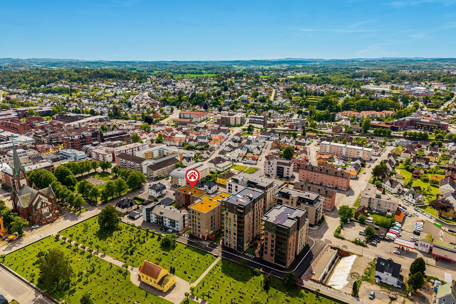 Langes gate 6 har en meget fin beliggenhet i Nybyen. Galleribilde