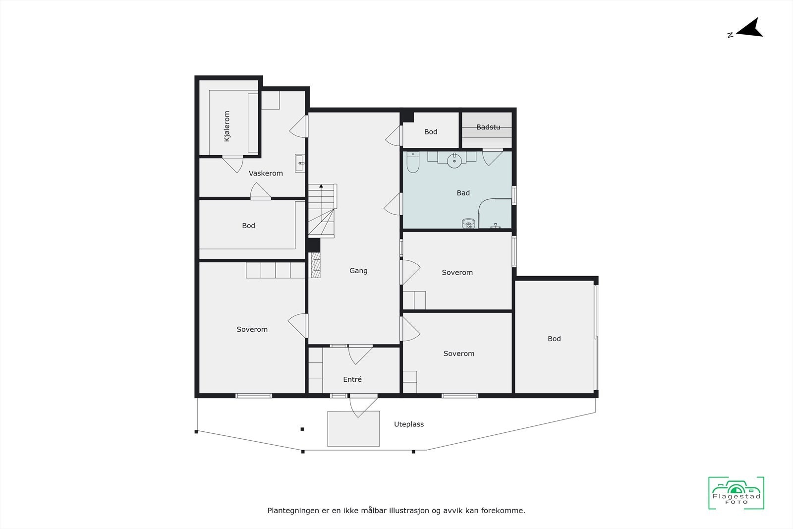 Plantegning underetasje Galleribilde