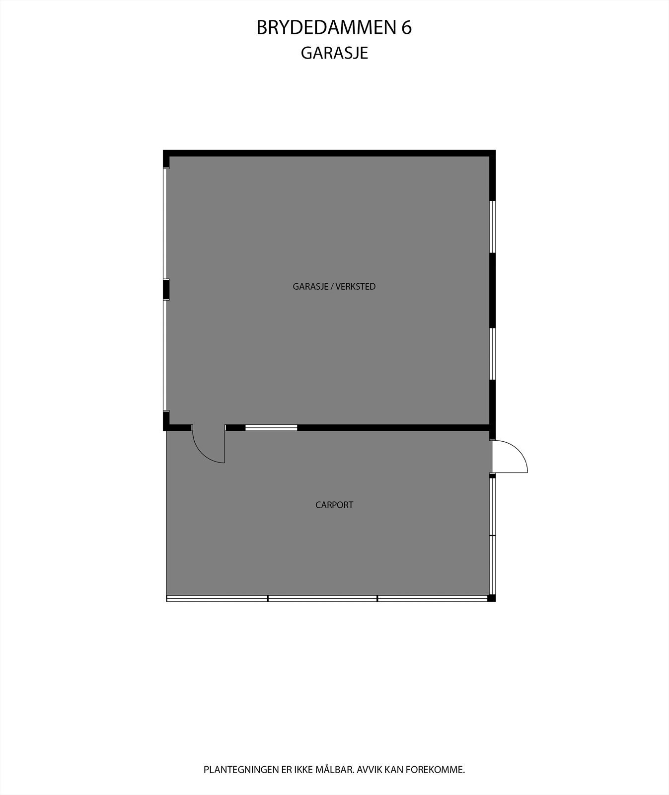 Plantegning GARASJE Galleribilde