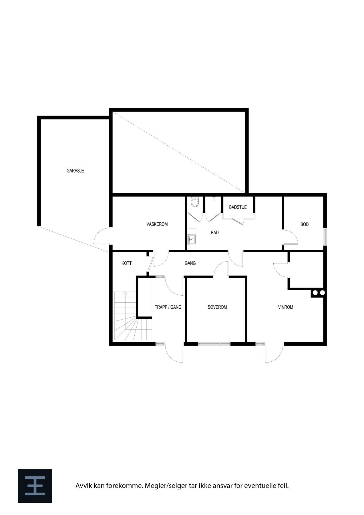Plantegning - Underetasje. Galleribilde