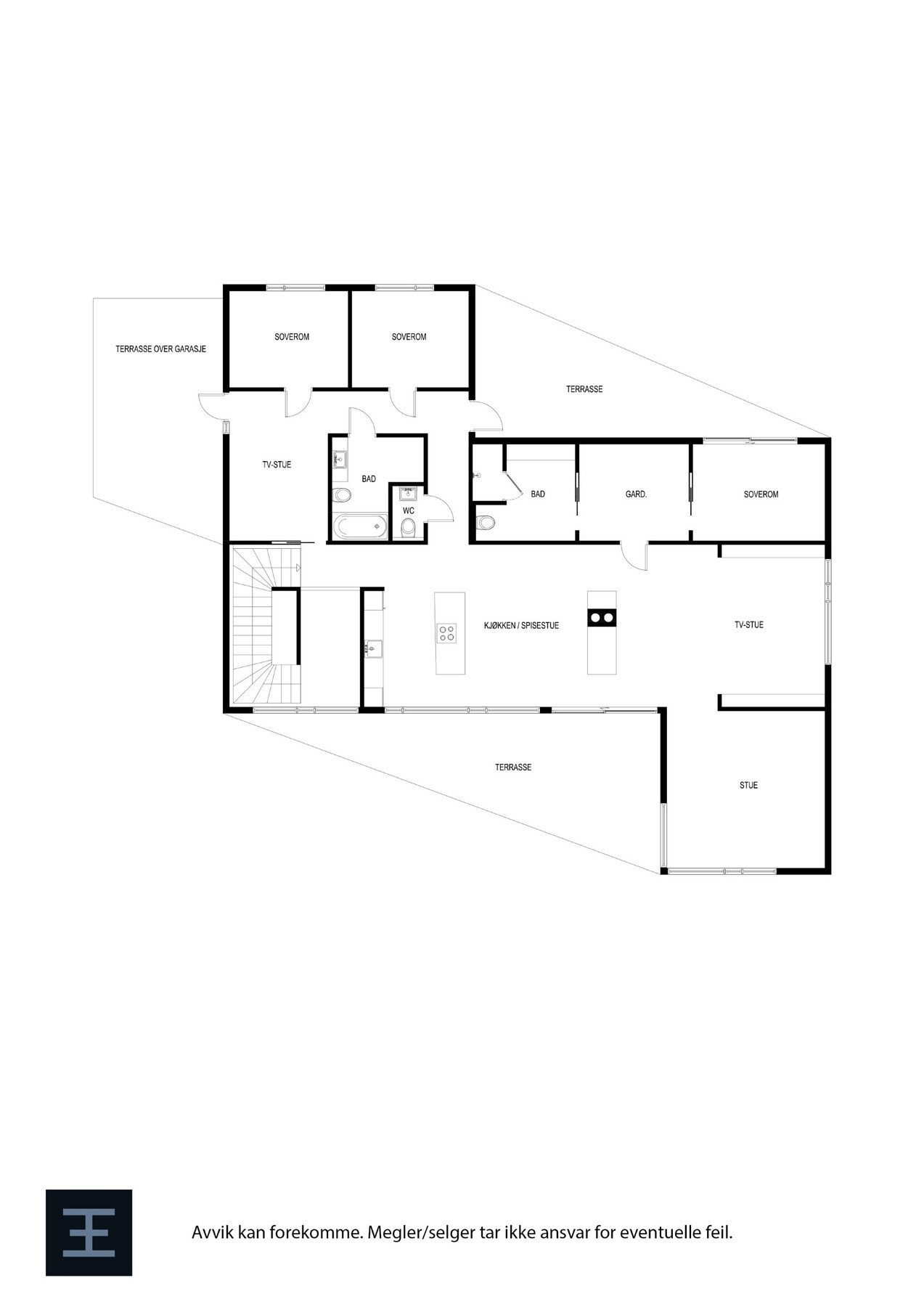 Plantegning - 1. etasje. Galleribilde