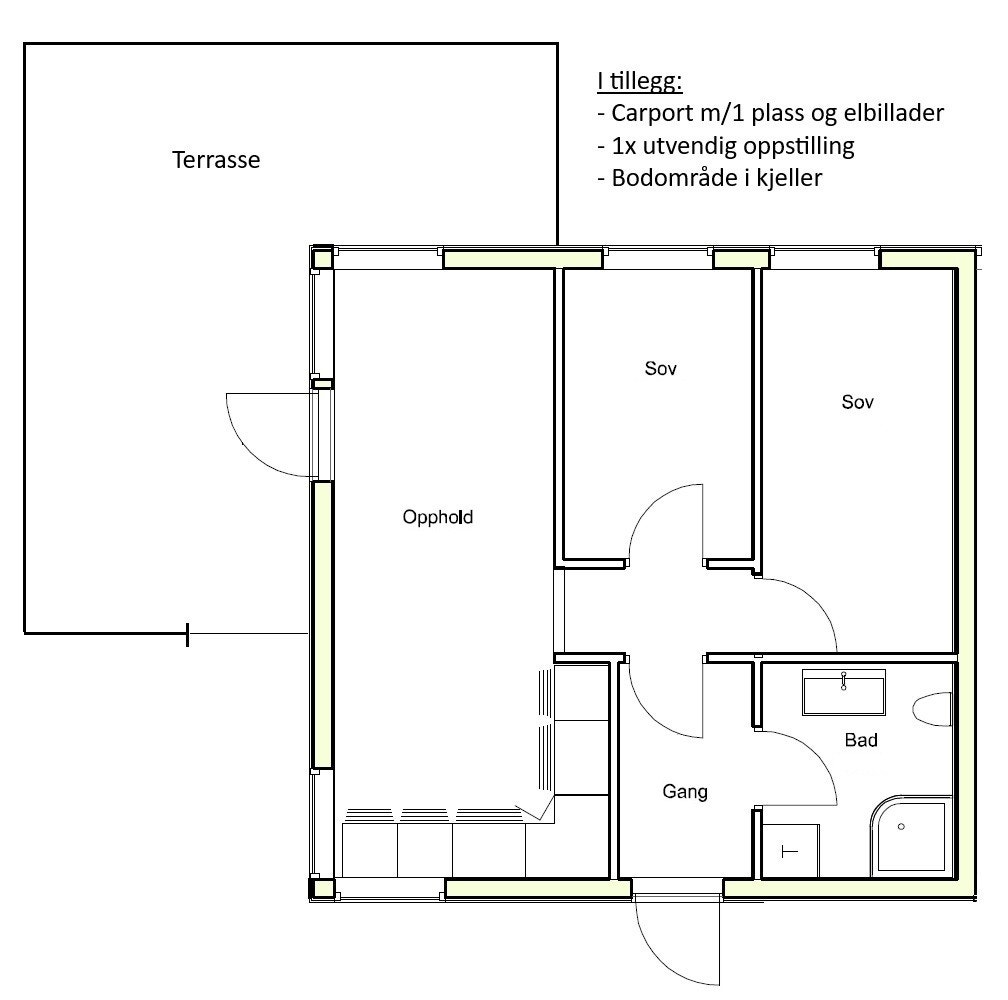 Plantegning illustrasjon Galleribilde