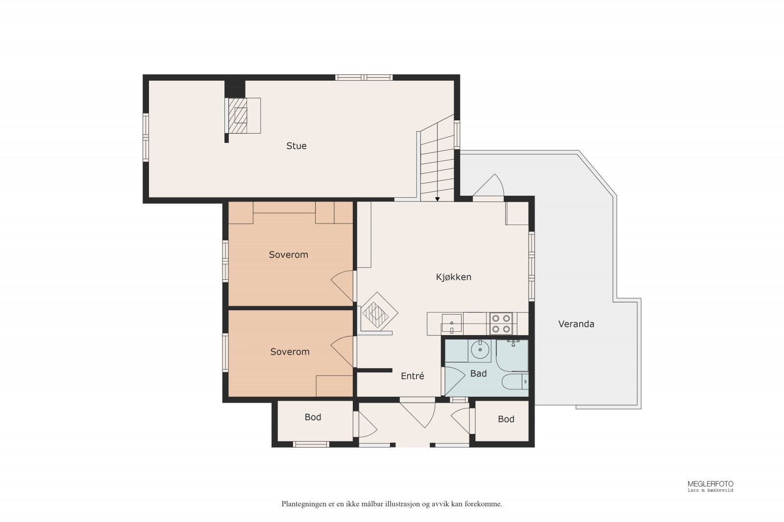Plantegning av fritidsboligen. Galleribilde