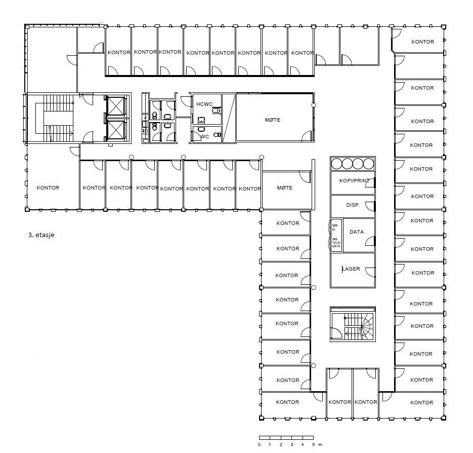 Plantegning 3. etasje Galleribilde