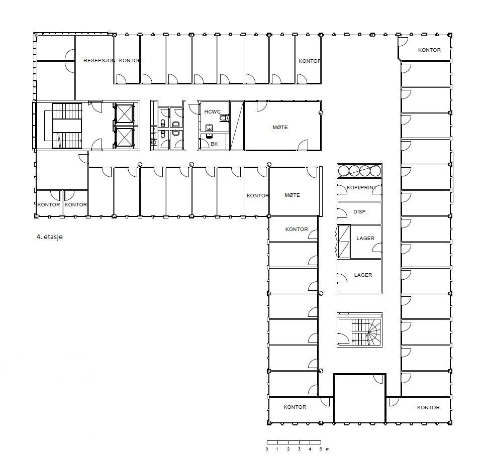 Plantegning 4. etasje Galleribilde