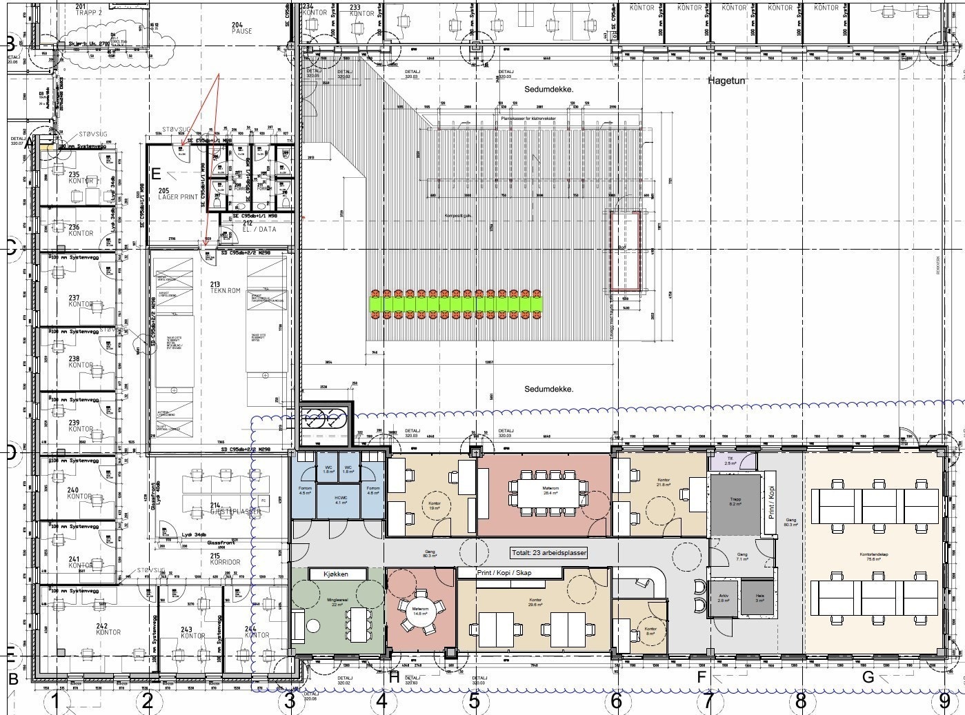 Forslag på planløsning Galleribilde