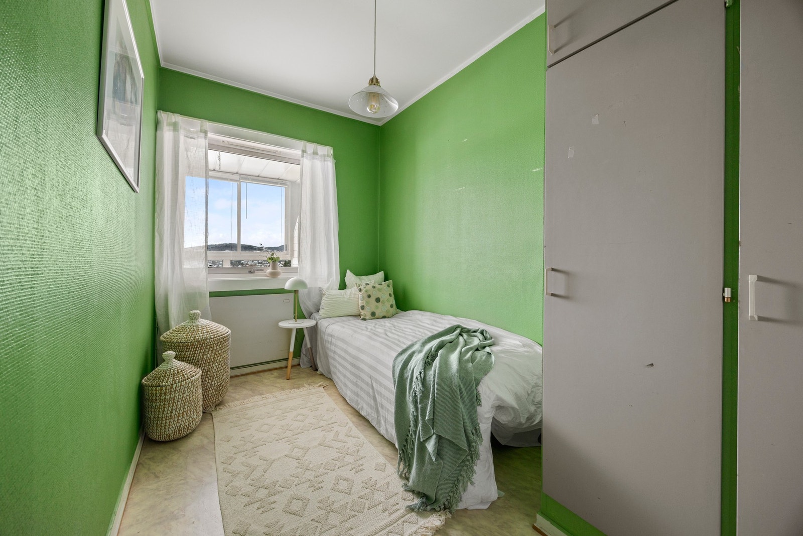 Det er to soverom på 6,5 kvm. Galleribilde