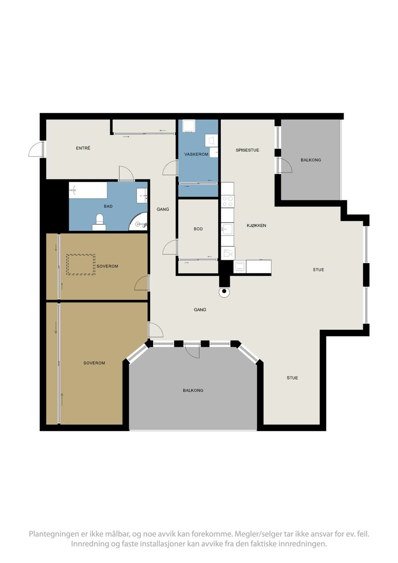 Plantegning 3. etasje. Galleribilde