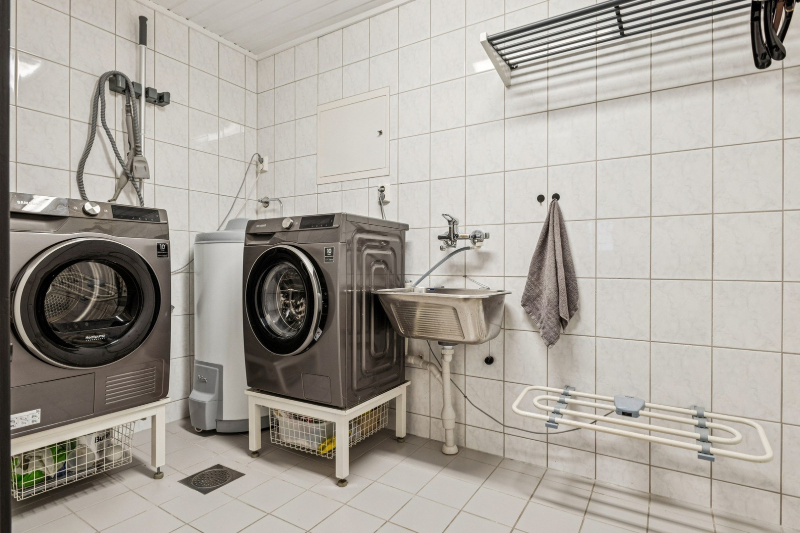 Vaskerom med varme i gulvet. Galleribilde