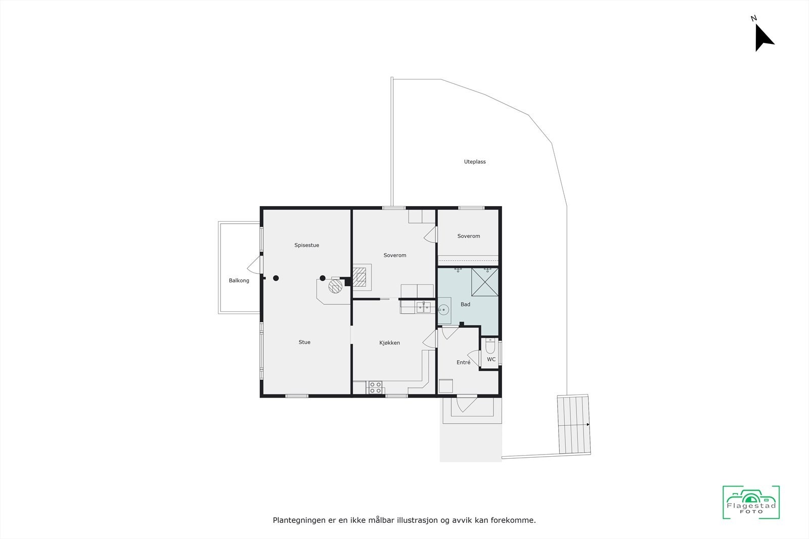 Plantegning 1. etasje Galleribilde