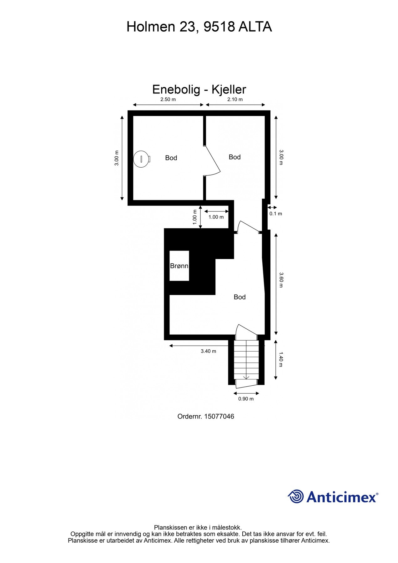 Plantegning kjeller. Galleribilde