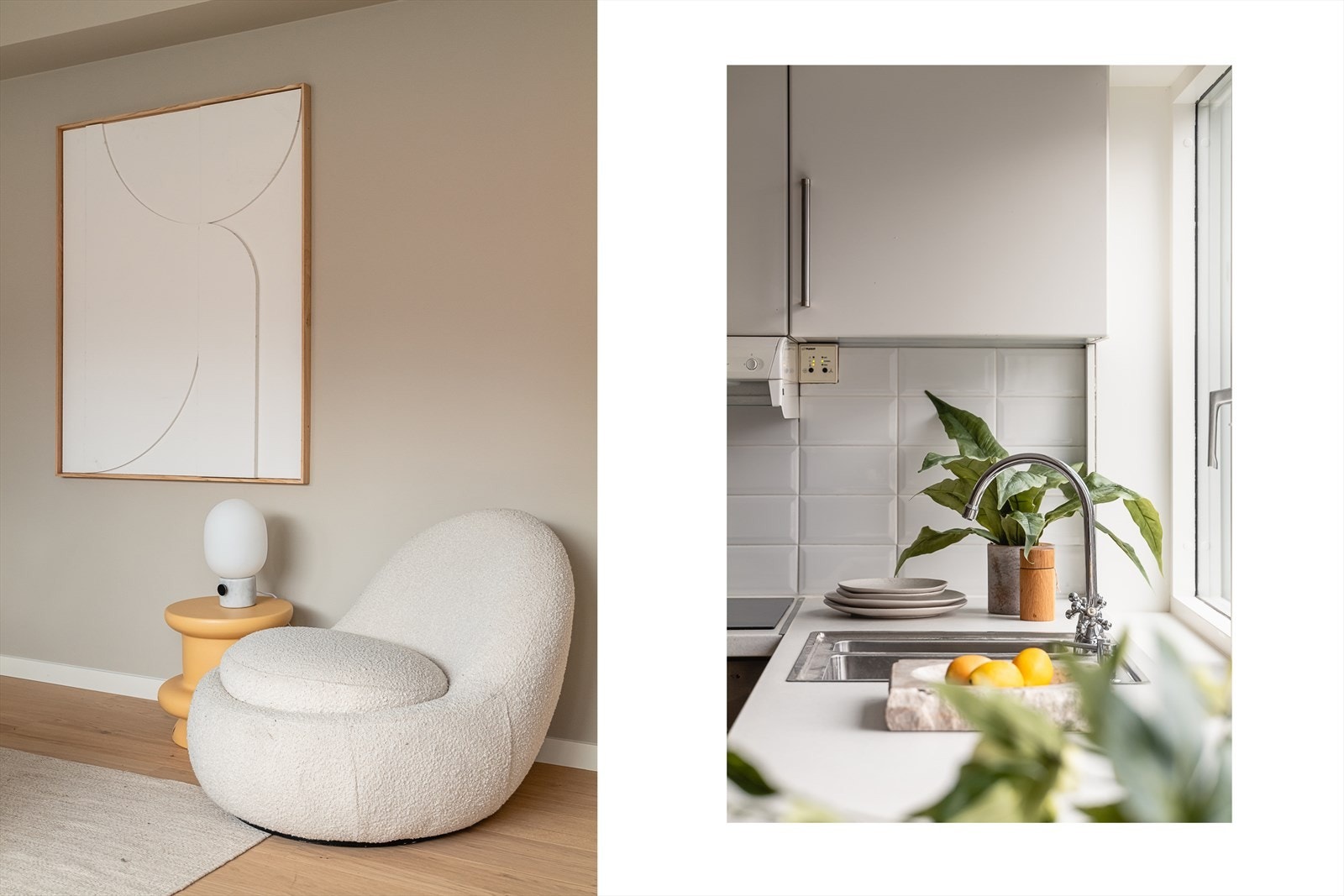 Oppvarming med elektriske varmekabler på bad, ellers elektrisk oppvarming. Balansert ventilasjon. Galleribilde