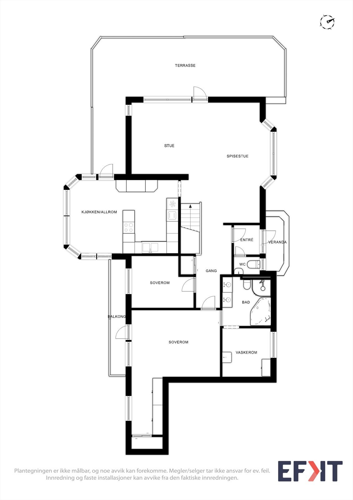 Plantegning 1. etasje Galleribilde